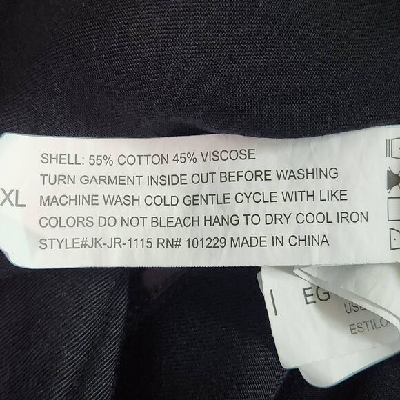 Stoosh Black Open-Front Long Jacket Size XL Stoosh Long Black Jacket - Picture 7 of 8